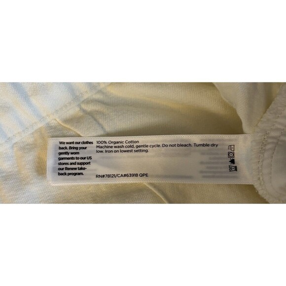 EILEEN FISHER Organic Cotton Tapered Leg Ivory Ankle Pant Women Large Undyed NEW - Picture 9 of 12